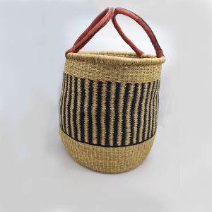 Laundry Basket Black Stripes