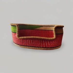 Pet Basket-Green & Red